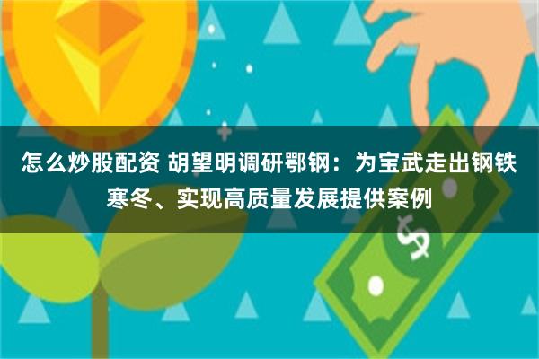 怎么炒股配资 胡望明调研鄂钢：为宝武走出钢铁寒冬、实现高质量发展提供案例