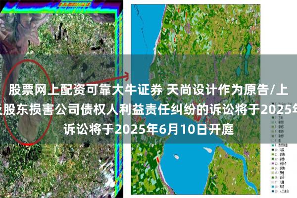 股票网上配资可靠大牛证券 天尚设计作为原告/上诉人的1起涉及股东损害公司债权人利益责任纠纷的诉讼将于2025年6月10日开庭