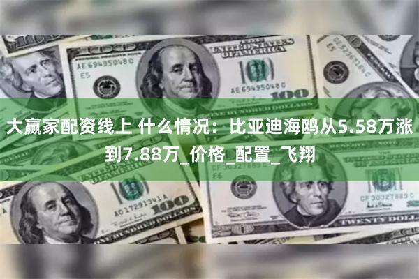 大赢家配资线上 什么情况：比亚迪海鸥从5.58万涨到7.88