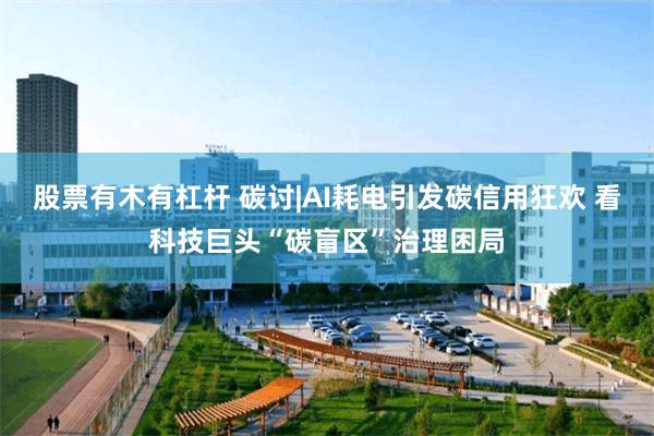 股票有木有杠杆 碳讨|AI耗电引发碳信用狂欢 看科技巨头“碳盲区”治理困局